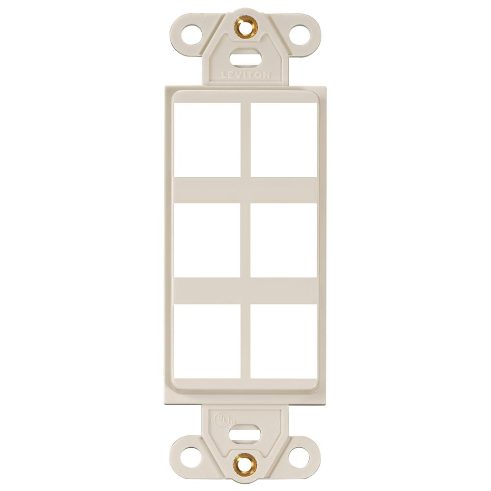 Product image for Insert multimedia 1G 6port Decora nylon almond