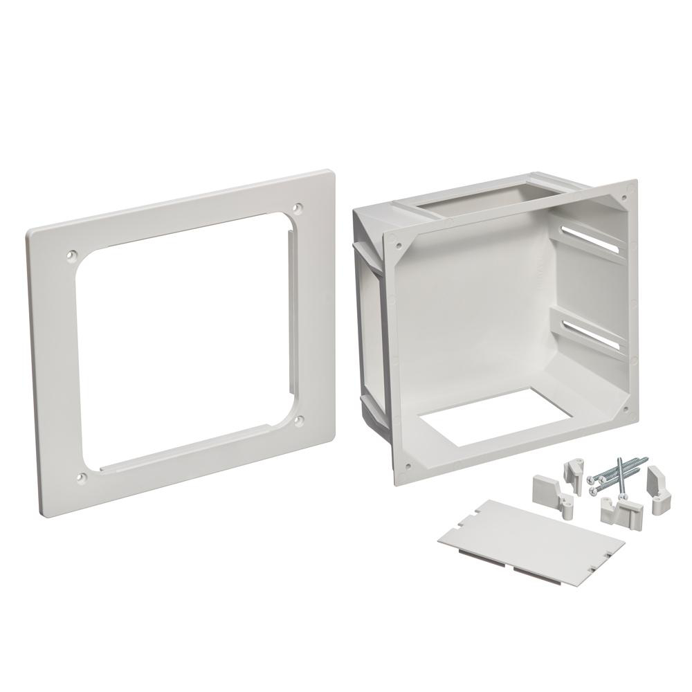 Product image for Recessed entertainment box ABS plastic white
