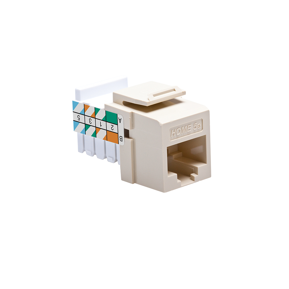 Product image for Jack Cat5e snap-in T568a wiring ivory