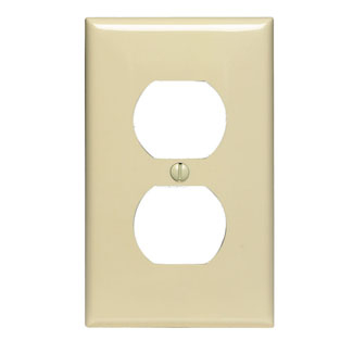 Product image for Wall plate rcpt thrmplst nyl midway 1G lt alm
