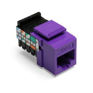 Product image for Connector Cat5 utp 8C purple quickport