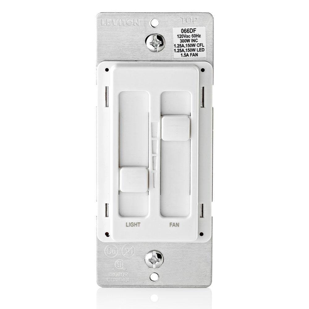 Product image for SureSlide Ceiling Fan Control and Dimmer Switch for LED, Halogen and