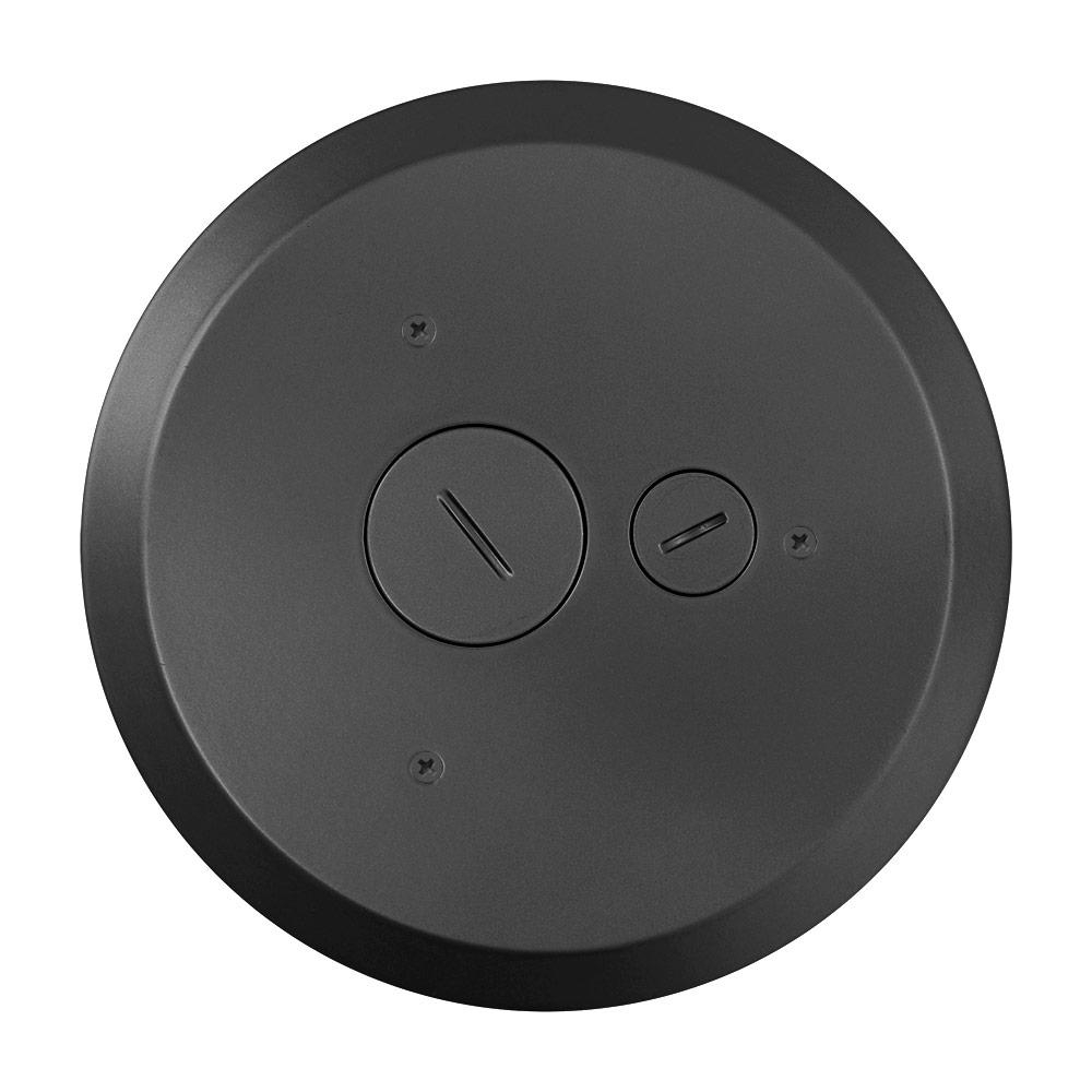 Product image for Poke-Through Furnature Feed Cover, (2) Screw Caps, Black