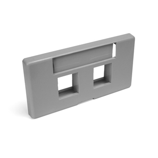 Product image for Faceplate modular furniture std depth 2port grey