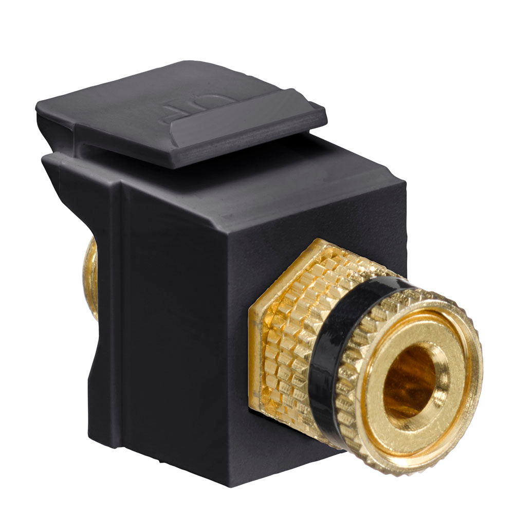 Product image for Connector binding post black Stripe quickport