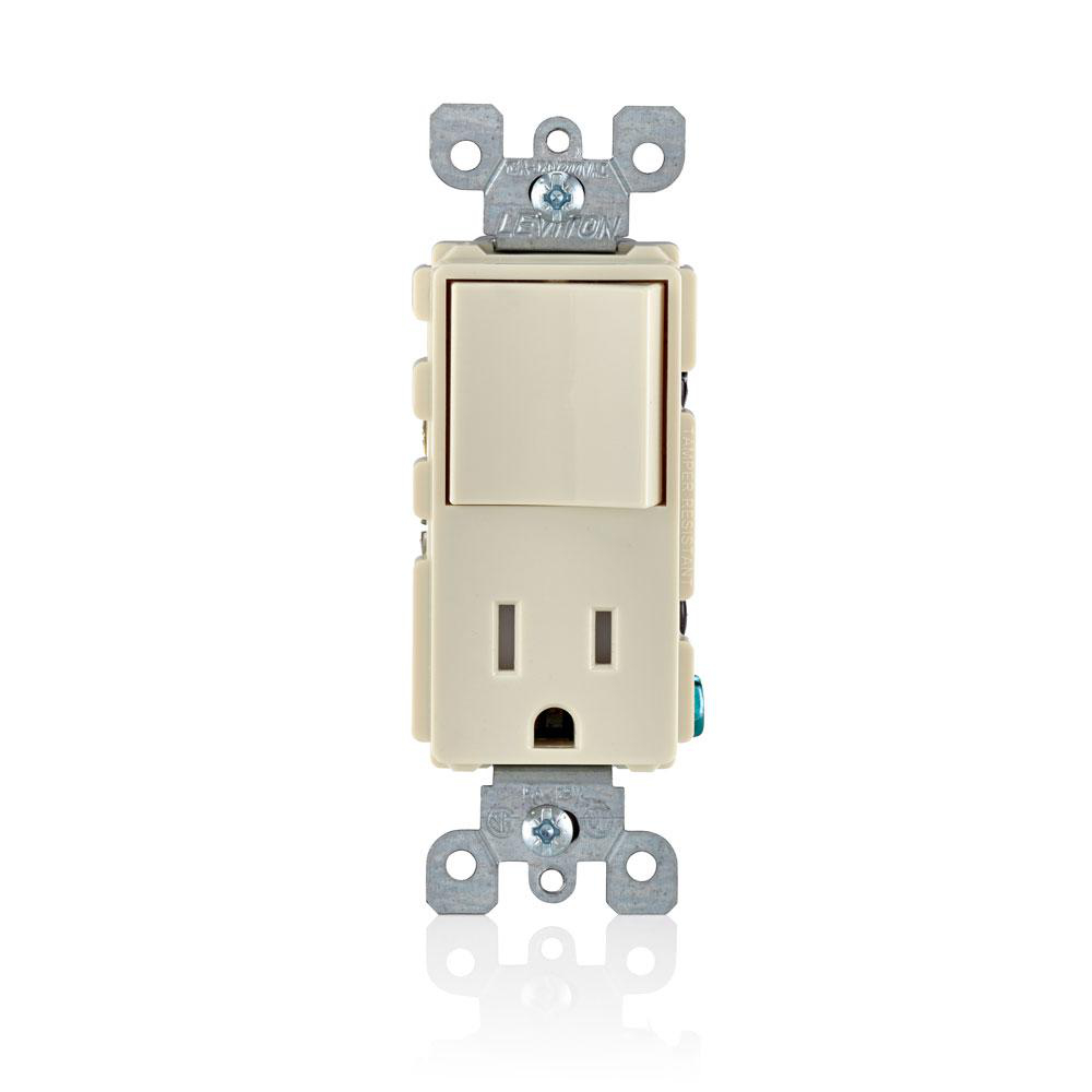 Product image for Combination device tamp res 1pol 120V 15A lt alm