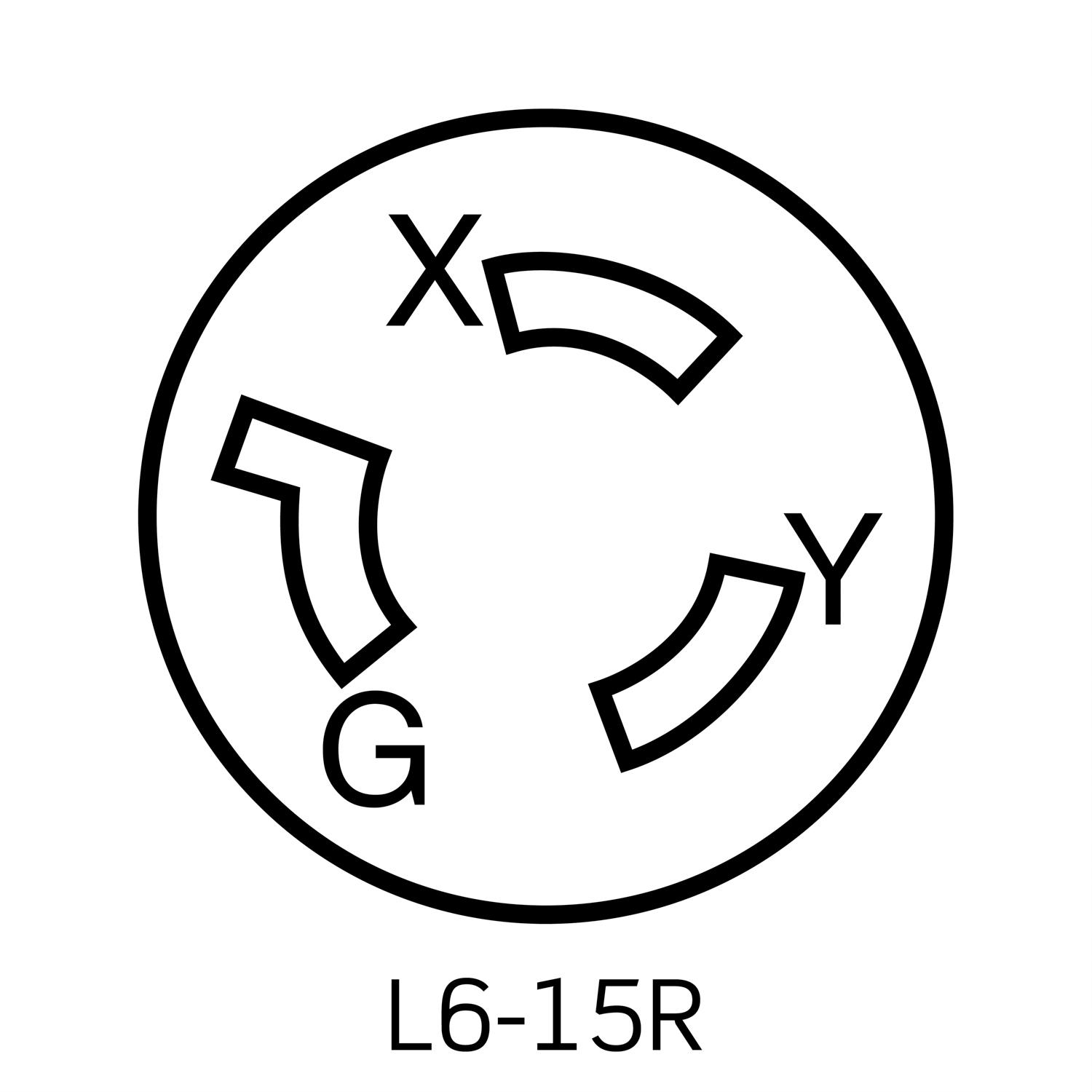 Product image for Receptacle with flip lid locking single 2P 3W 250V 15AMP yellow
