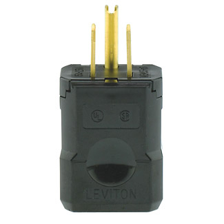 Product image for Plug straight 2P3W 125V 15A black