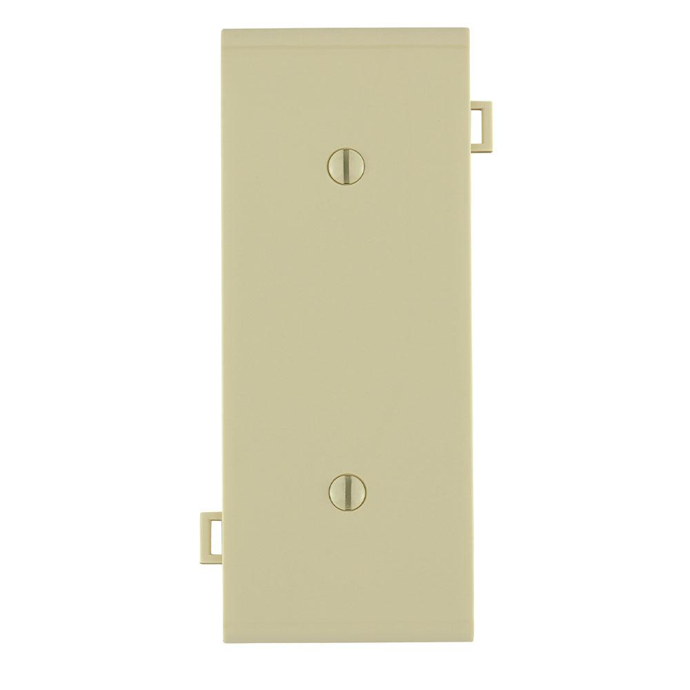 Product image for 1-Gang Blank Wallplate, Sectional, Thermoplastic Nylon, Ivory