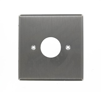 Product image for Cover plate 1 rec.round hole 1.4" 2 gang stn
