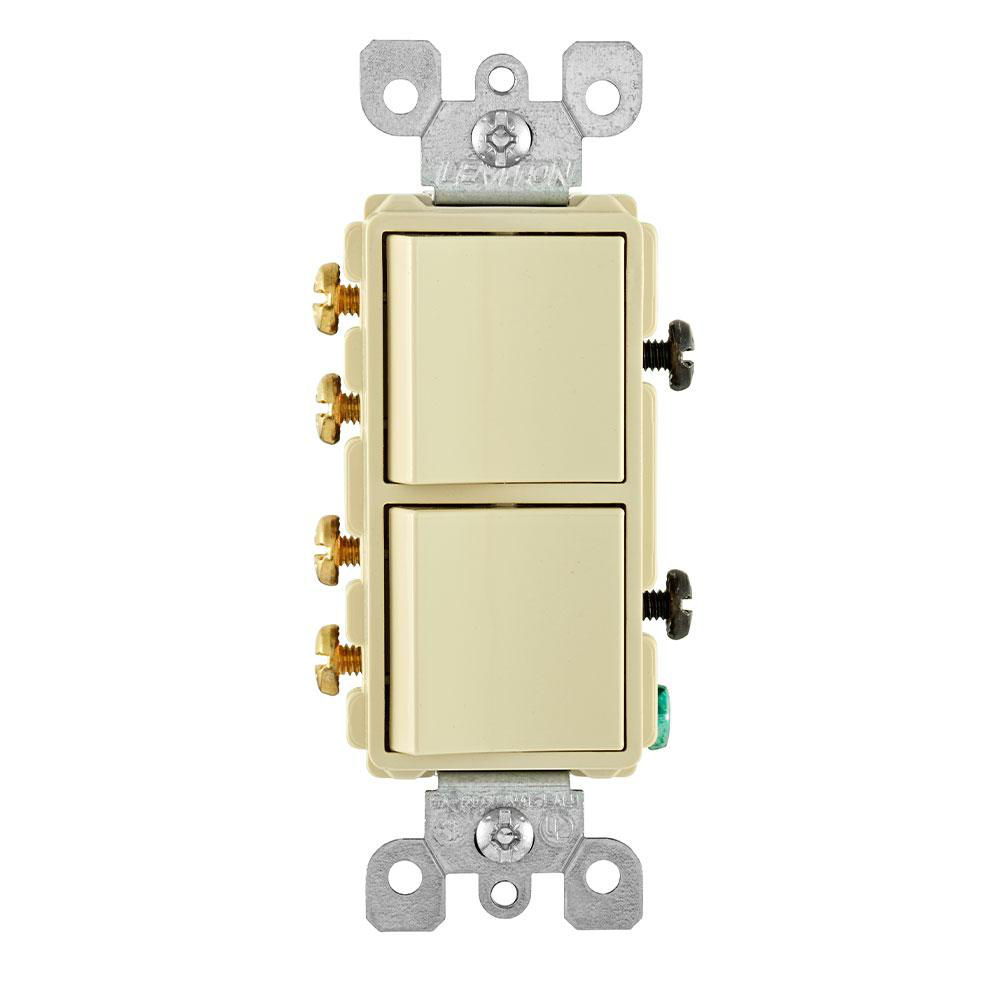 Product image for Switch combination 3-way/3-way AC 120/277V 15AMP ivory