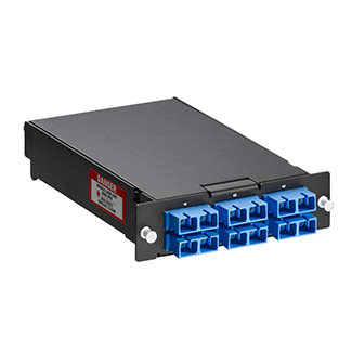 Product image for SDX Pigtail Fusion Metal Splice Module pre-loaded with duplex SC adapters