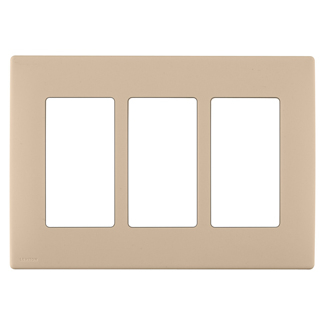 Product image for Wall plate snap-on polymer 3G dapper tan