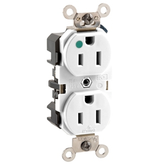 Product image for Receptacle duplex MRI 15A 125V white