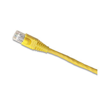 Product image for Patch cord CAT5e stranded UTP 24 gauge ylw 3ft