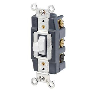 Product image for Switch toggle industrial DPDT 120/277V 20A white