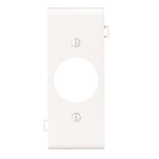 Product image for Wall plate 1G center panel 1.406in hole nylon wh