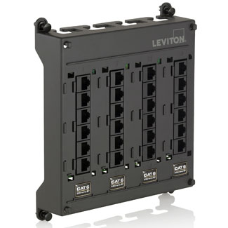 Product image for Patch panel twist and mount plst 24port cat6 blk