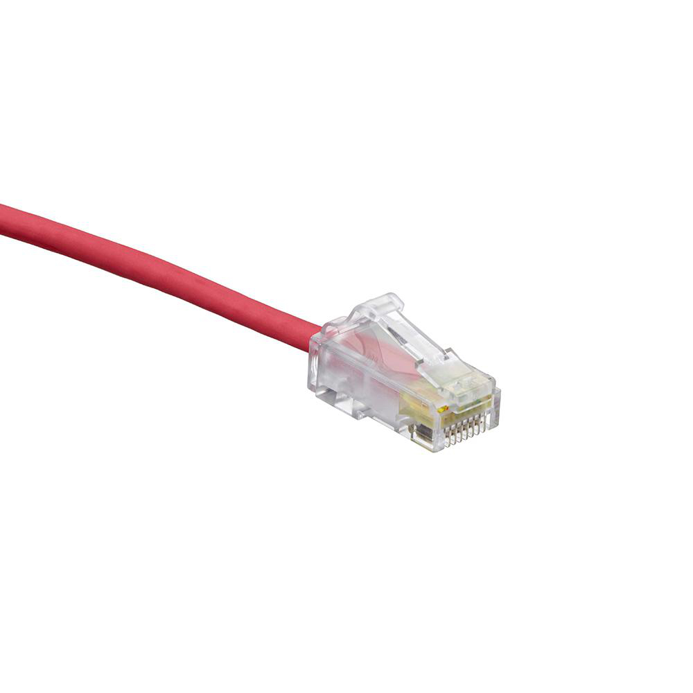 Product image for Cat 6 Small Diameter High-Flex Patch Cord, 7 ft (2.1 m), Red