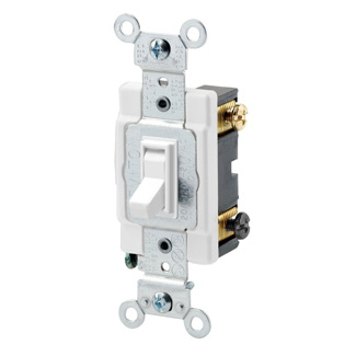 Product image for Switch toggle commercial 3way 120/277V 20A white