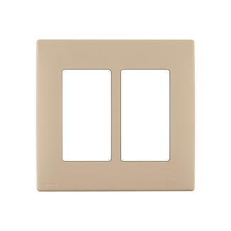 Product image for Wall plate snap-on polymer 2G dapper tan