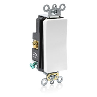Product image for Switch DECORA PLUS rocker 1-pole thermoplastic 20A 120/277V white