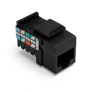 Product image for Connector QuickPort Cat3 snap-in black
