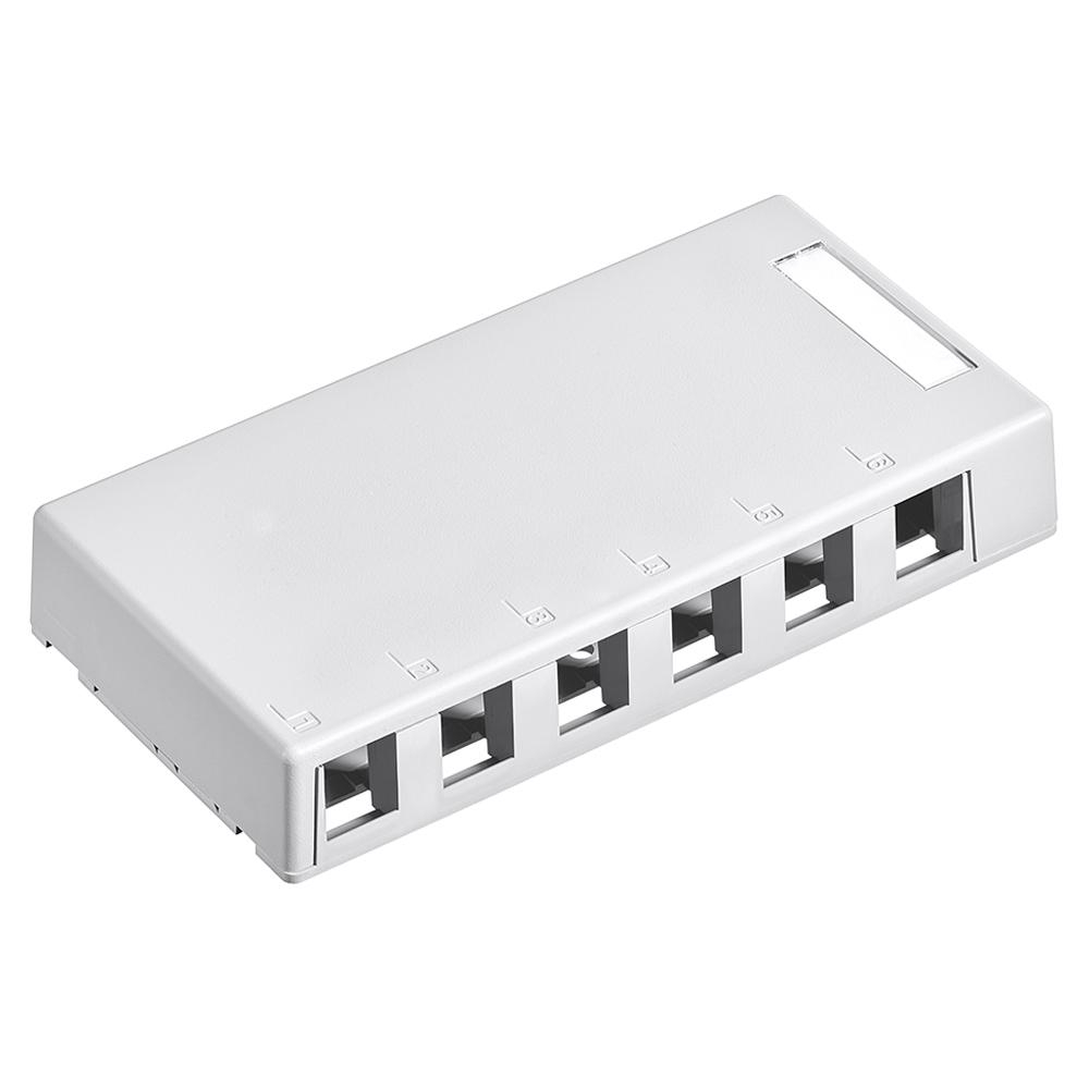 Product image for Housing surface mount plst 6 port wht quickport