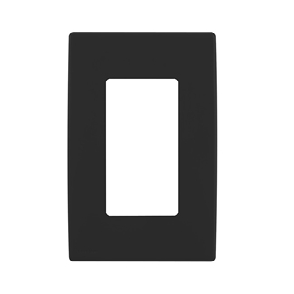 Product image for Wall plate snap-on polymer 1G onyx black