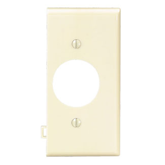 Product image for Wallplate sectional 1-gang end panel thermoplastic 1.406"hole ivory