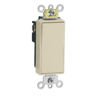 Product image for LEVITON 5691-2I SWITCH DECORA IVORY 15A 120V 277V 1POLE COMMERCIAL GRADE