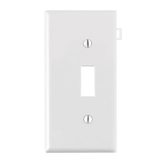 Product image for Wallplate sectional 1G toggle end panel white