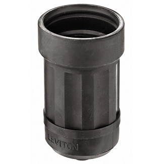 Product image for Boot for straight/locking connector 15/20AMP 3wire plastic black