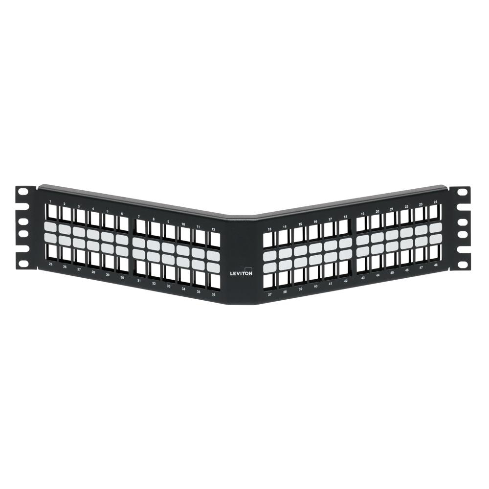 Product image for Patch panel angled QuickPort 48port 2RU