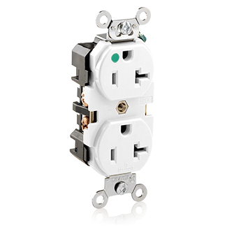 Product image for Receptacle straight 2P3W 125V 20A white