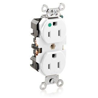 Product image for LEVITON 8200-W WH REC DUP HG 2PO 3WI 15A125V
