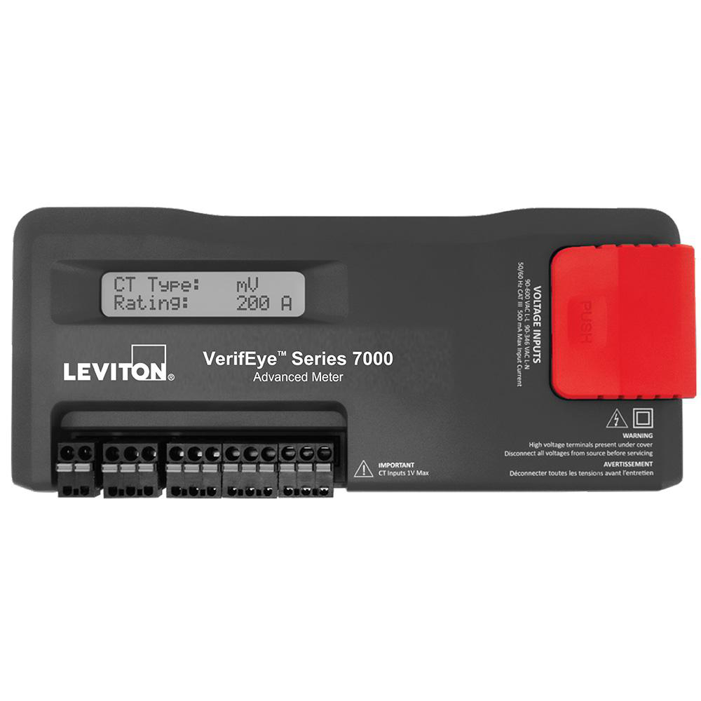 Product image for LEVITON 70D03 METER VERIFEYE POWER METER 3 PHASE DIN RAIL MOUNT 90-600VAC RMS CAT III 200KA 12VDC OUTPUT