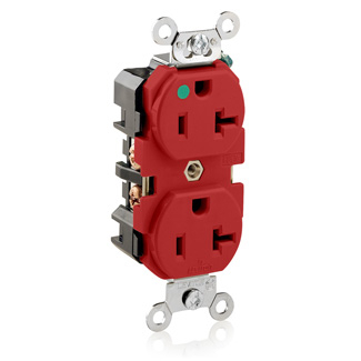Product image for Receptacle straight 2P3W 125V 20A red