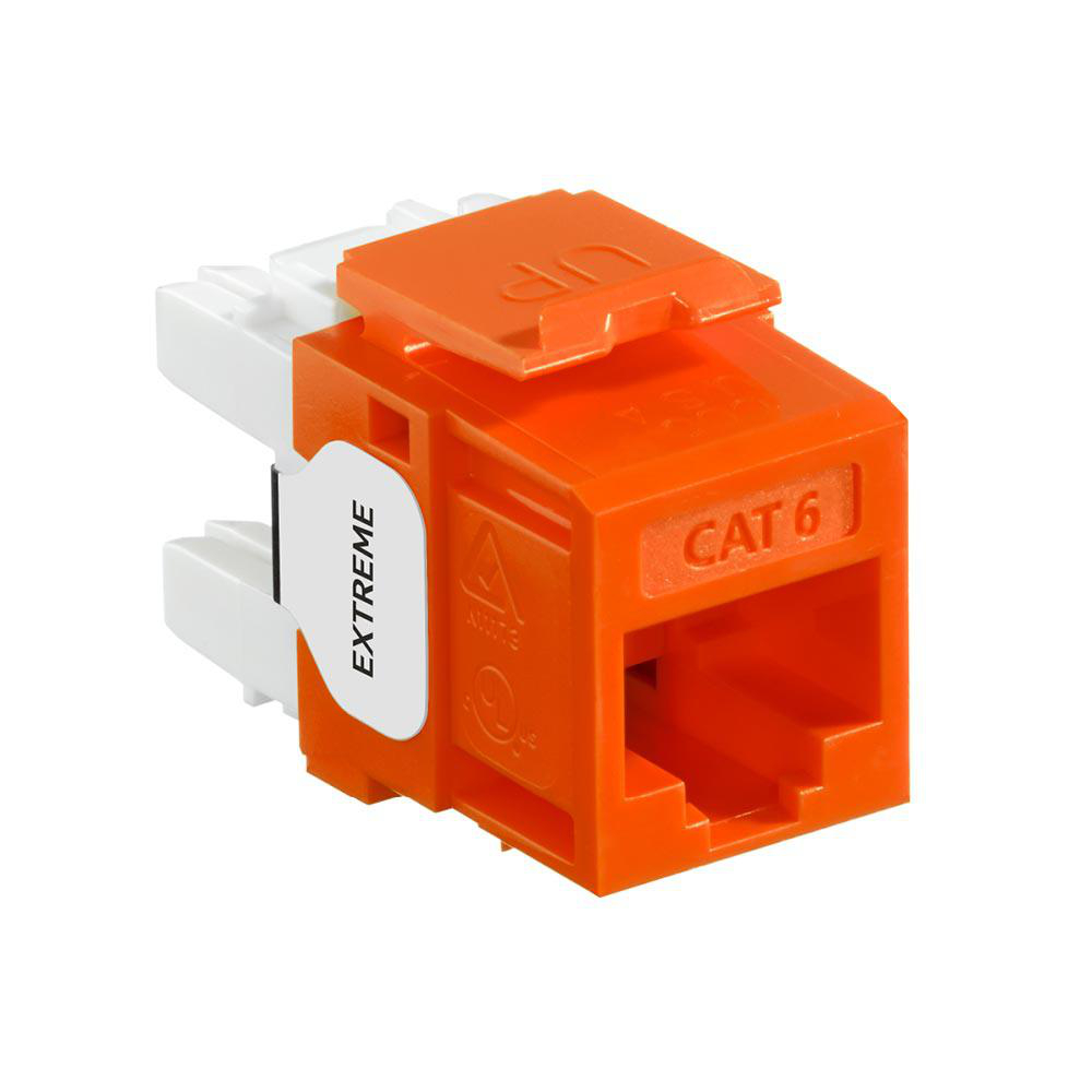 LEVITON 61110-RL6 Extreme, QuickPort Cat 6 Cable Connector RJ-45