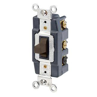 Product image for Switch toggle 2-pole 15A 120/277V brown