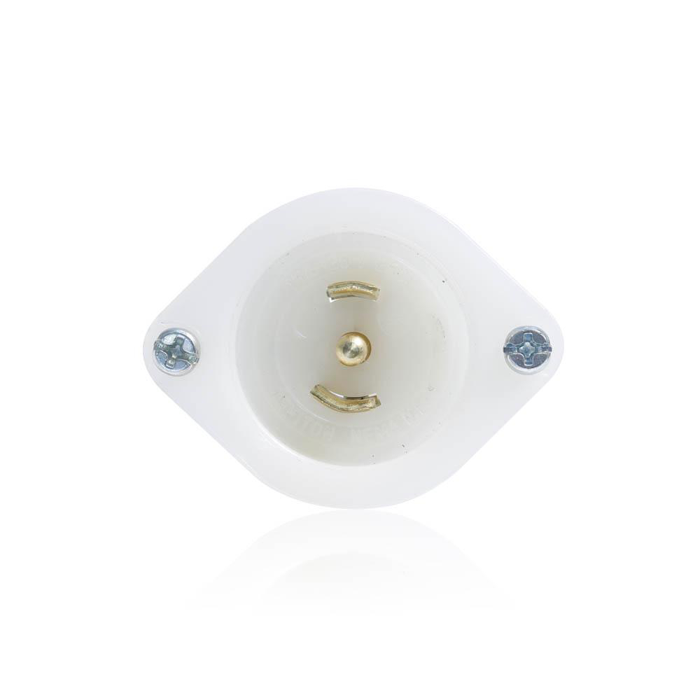 Product image for Receptacle locking flanged inlet 3P 3W 125V 15AMP white