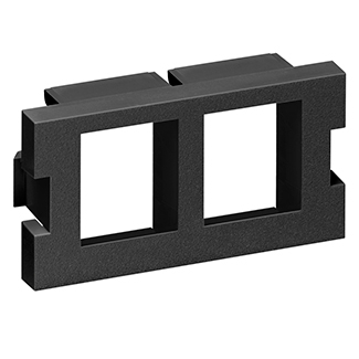 Product image for Insert module adapter 2-port 1 unit high black