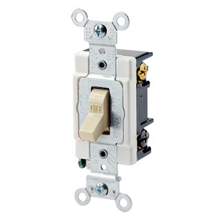 Product image for Switch toggle 3-way heavy-duty 20A 120/277V ivory