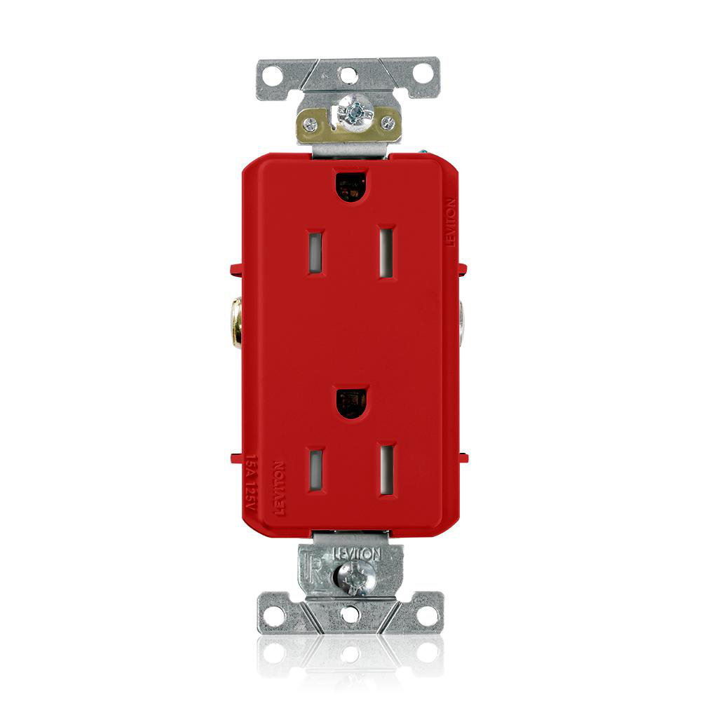 Product image for Tamper-Resistant Decora Plus Receptacle, 15 Amp, 125 Volt