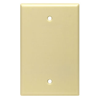 Product image for Wallplate midway 1-gang blank thermoplastic ivory