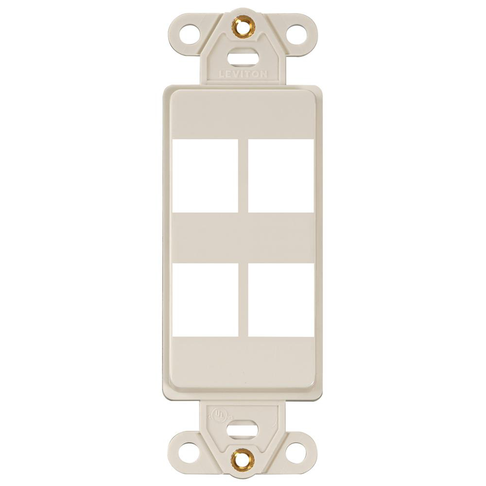Product image for Insert multi-media 4-port light-almond
