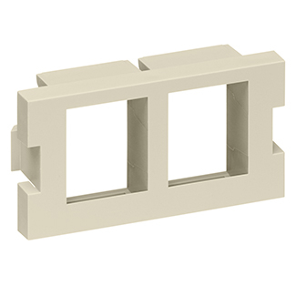 Product image for Insert module adapter 2-port 1 unit high ivory