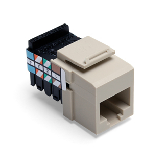 Product image for Connector UTP USOC 8P8C plastic ivory