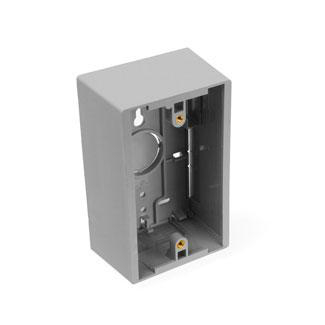 Product image for Backbox 1-gang plastic surface mount grey 1.89"