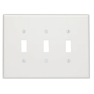 Product image for Wallplate oversized toggle switch 3G white